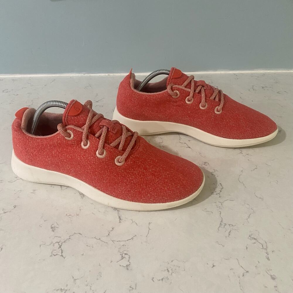 ALLBIRDS Womens 11 Pink Coral Peach Comfortable Lace up Shoes Sneakers